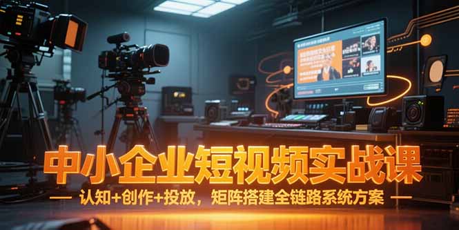 中小企业短视频实战课，认知+创作+投放，矩阵搭建全链路系统方案-木鱼网创