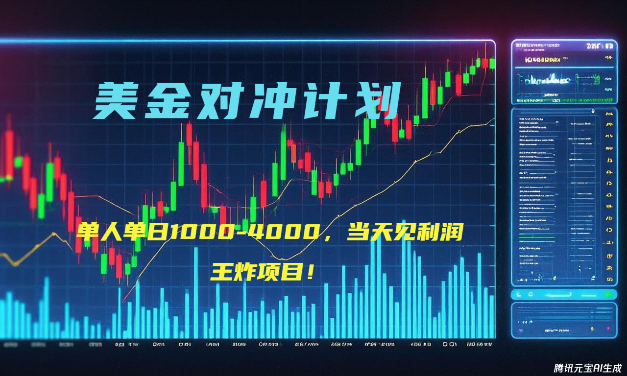 2025年最暴力项目“美金先登计划”最新最强对冲战法,每日实际收益1K-4K-木鱼网创
