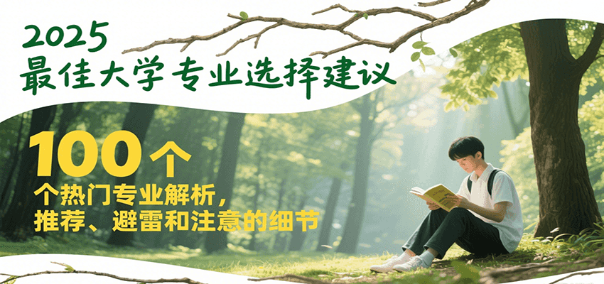 2025最佳大学专业选择建议，100个热门专业解析，推荐、避雷和注意的细节-木鱼网创