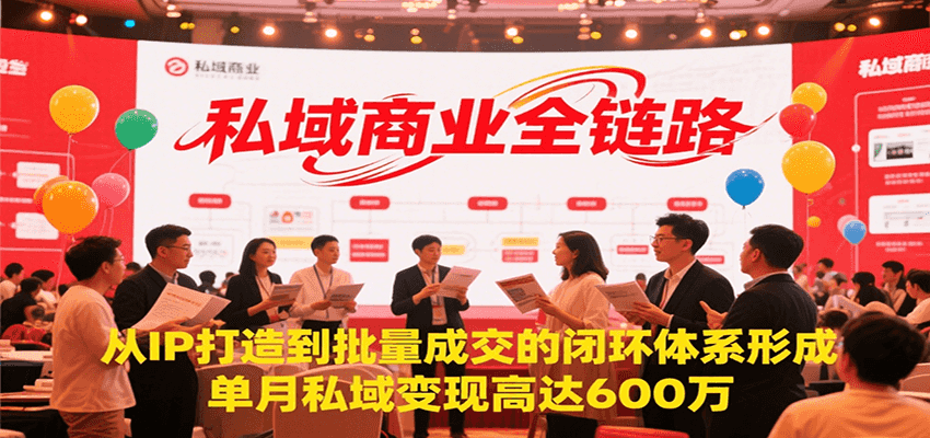 私域商业全链路，从IP打造到批量成交的闭环体系形成，单月私域变现600万-木鱼网创