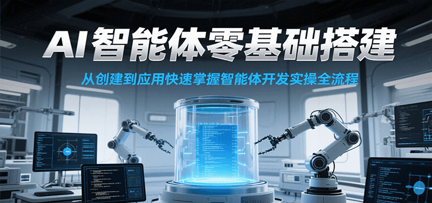 AI智能体零基础搭建实操课，从创建到应用快速掌握智能体开发全流程！-木鱼网创