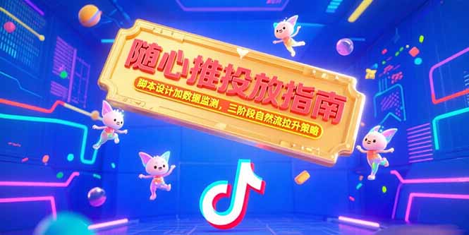 随心推投放指南，脚本设计加数据监测，三阶段自然流拉升策略-木鱼网创