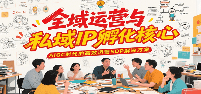 全域运营与私域IP孵化核心，AIGC时代的高效运营SOP解决方案-木鱼网创