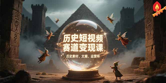 历史短视频赛道变现课，百集素材库应用，文案剪辑技巧，账号运营全案-木鱼网创