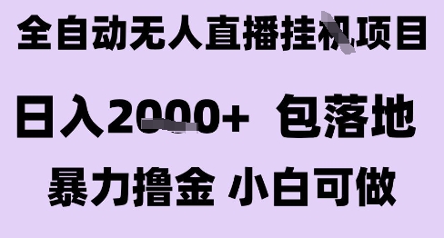 最新全自动抖音无人直播挂G项目，日入2k+ 包落地暴力撸金，小白可做【揭秘】-木鱼网创