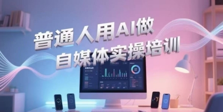 普通人用AI做自媒体实操培训，普通人一个人用ai做自媒体，视频制作、短视频引流、直播带货，轻松入门-木鱼网创
