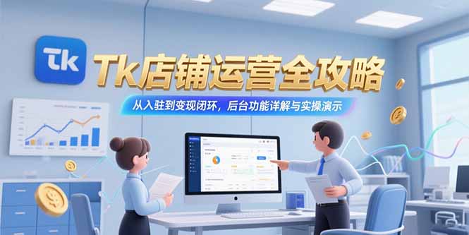 Tk店铺运营全攻略，从入驻到变现闭环，后台功能详解与实操演示-木鱼网创
