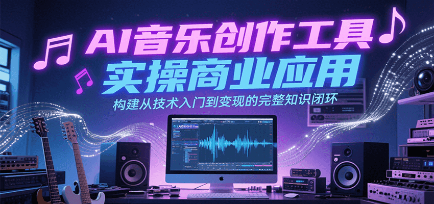 AI音乐创作工具实操商业应用,构建从技术入门到变现的完整知识闭环-木鱼网创