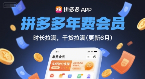 拼多多年费会员,实经验分享操,时长拉满,干货拉满(更新7月)-木鱼网创